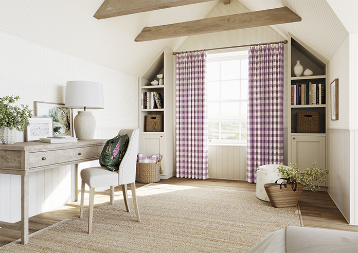 Gingham, Dusting - Made to Measure Curtains - Image 7